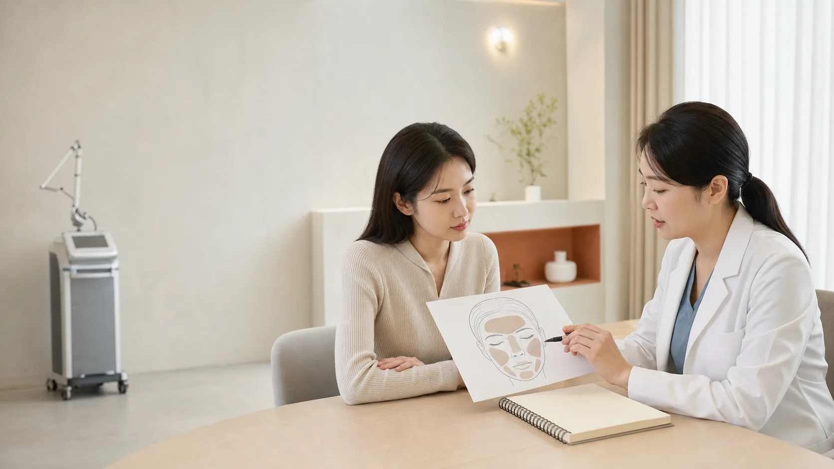 김해피코토닝 전, 기미와 잡티를 구분해야 하는 이유